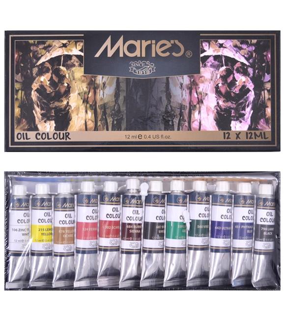 Maries Yağlı Boya 12 Lİ 12 ML 1381B