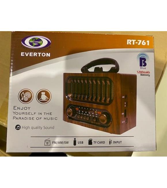 Everton Rt-761 -Usb-Tf-Am-Fm-Sw-Blue-Connect-Tws-Usb Şarj Nostaljik Radyo