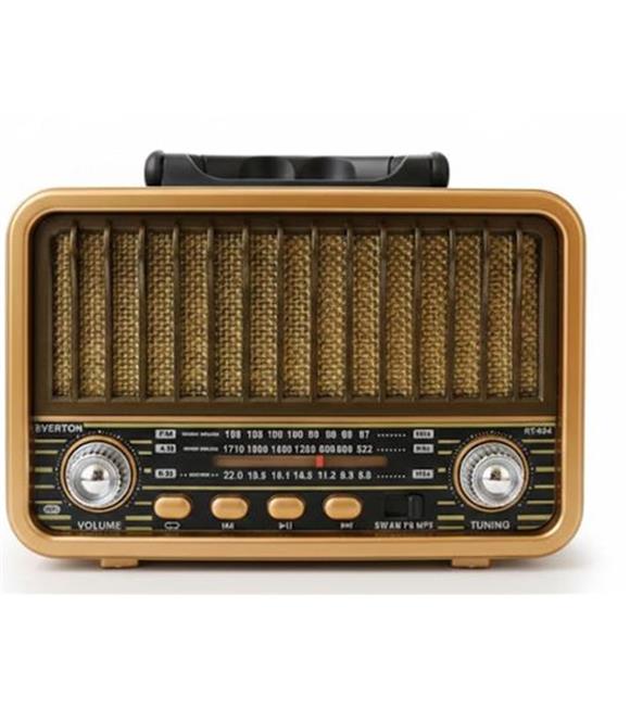 Everton Rt-834 Bluetooth Radyo-TF card-usb-Kumandalı Nostaljik Radyo Solar Güneş Panelli