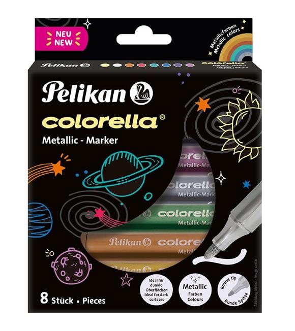 Pelikan Keçeli Kalem Colorella Metalik 8 Li Kutu 411