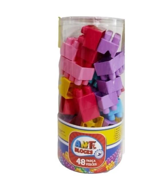 Asya Oyuncak Ant Blocks 48 Parça Pastel Renk ANT048-P