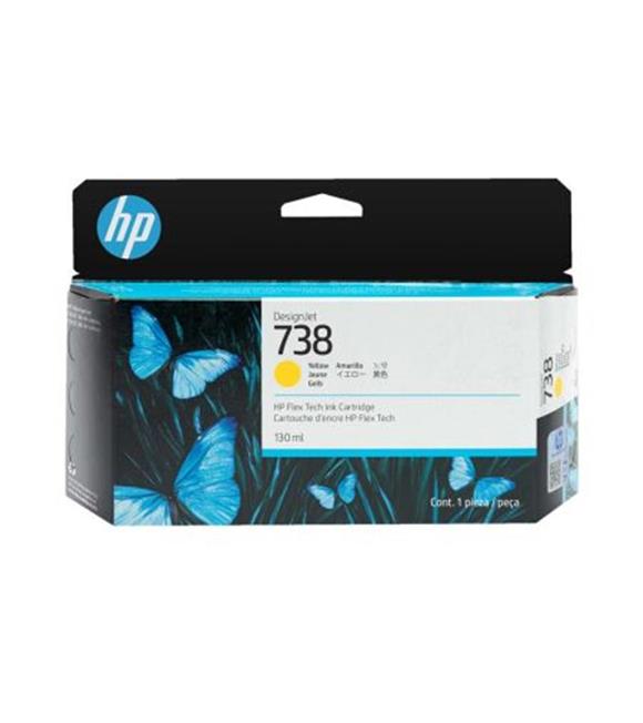 HP 738 Yellow Sarı 130ML Plotter Kartuşu 498N7A