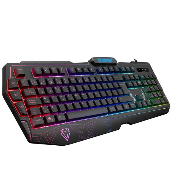 Everest KB-GX61 FORMULA USB RGB Aydınlatmalı 3 Makro Tuşlu Bilek Destekli Gaming Oyuncu Klavyesi