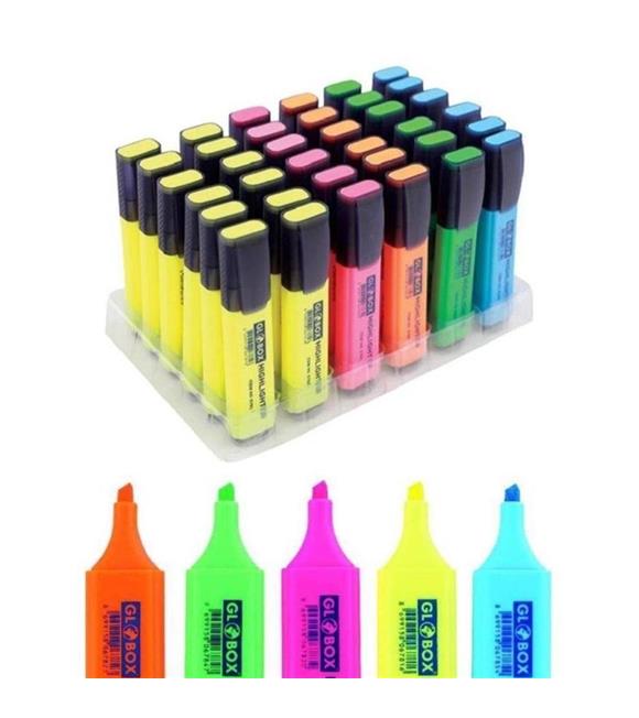 Globox Fosforlu Kalem Pastel Renk 36 Lı Stand 3233