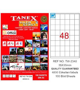Tanex Laser Etiket 100 YP 35x35 Laser-Copy-Inkjet TW-2348