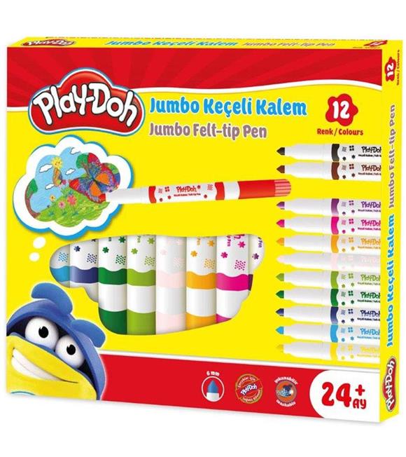 Play-Doh Keçeli Kalem Jumbo 6 MM 12 Li PLAY-KE020