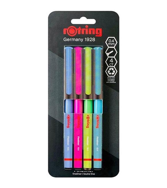 Rotring Liner Keçe Uçlu Kalem 4 Lü Bls Canlı Renk