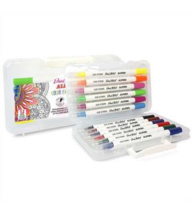 Alpino Keçeli Boya Kalemi Çift Yönlü Fırça Uçlu 12 Lİ AR800186