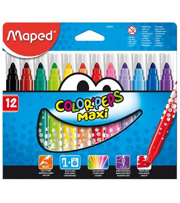 Maped Keçeli Boya Kalemi Maxi 12 Renk 846020