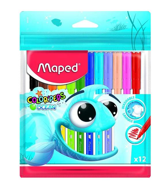 Maped Keçeli Boya Kalemi Ocean 12 Renk 845720