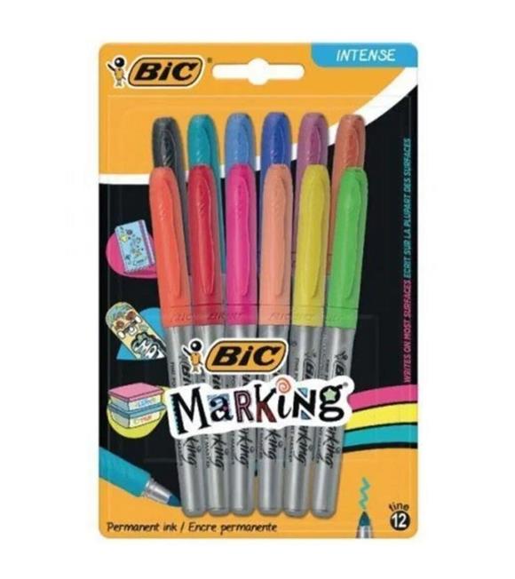 Bic Markör Permanent Intensıty 12 Li Blister 943163