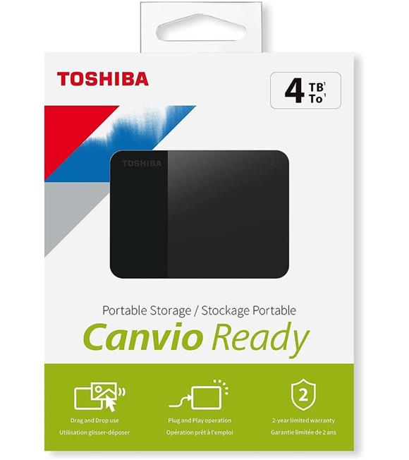 Toshiba 4TB Canvio Ready 2.5" Gen1 USB 3.2 Harici Harddisk (HDTP340EK3CA)_1