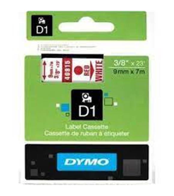 DYMO S0720700 D1 Yedek Şerit 9 mmx7mt Beyaz-Kırmızı 40915