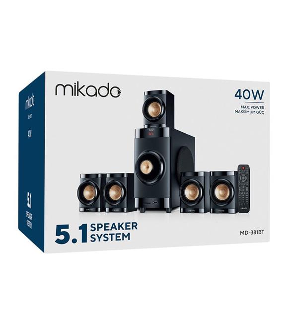 Mikado MD-381BT 5+1 Usb -Sd - Fm Destekli Multimedia Bluetooth Speaker Kumandalı