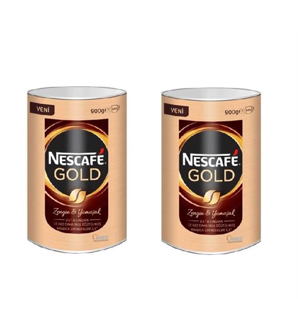 Nescafe Gold Hazır Kahve 900 Gr Teneke X 2 Adet