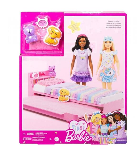 Barbie İlk Bebeğim Barbienin Yatağı Oyun Seti HMM64