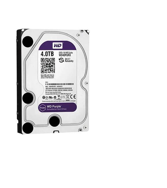 Wd 4Tb 3.5 Purple WD40PURX Sata3 5400RPM 64MB 7-24 Guvenlık Harddisk