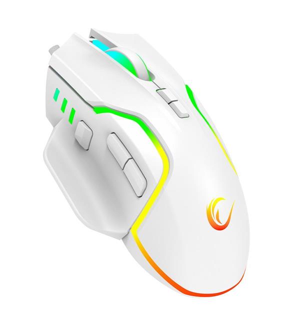 Rampage Miracle M2 Usb Beyaz 8 Tuşlu RGB 7200dpi Gaming Oyuncu Mouse