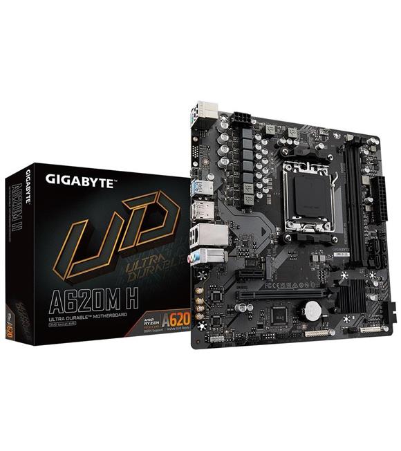 Gigabyte A620M H AMD A620 Soket AM5 DDR5 6400(OC)MHz mATX Gaming (Oyuncu) Anakart