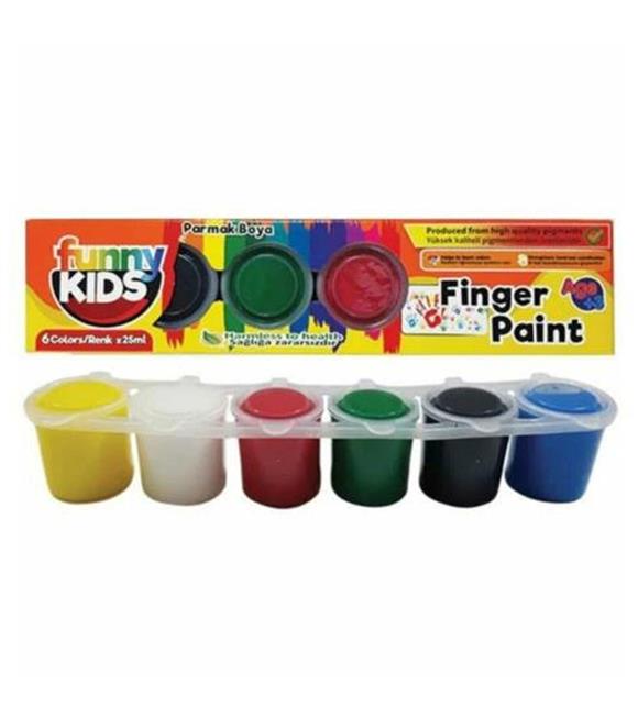 Funny Kids Parmak Boyası 25 ML 6 Renk