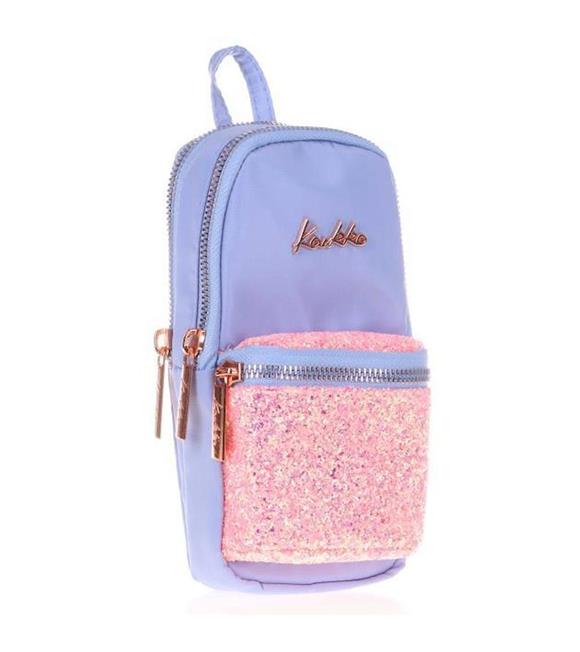 Kaukko Kalem Çantası Brıght Junıor Bag Taşlı-Floral Mavi K2468