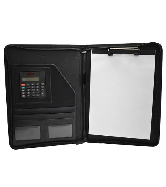 Wole Fermuarlı Lux Sekreterlik Hesap Makineli Siyah 1413-3