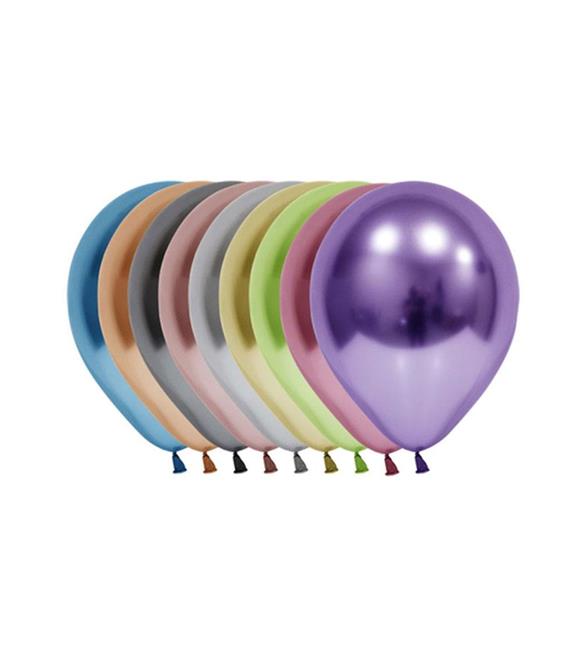 Balonevi Balon 12" Krom Karışık 50 Li