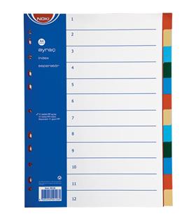 Noki Seperatör 12 Renkli Plastik A4 59126