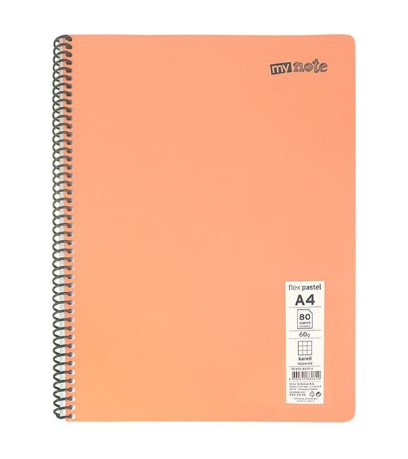 Mynote Defter Flex Pastel A4 120 YP Çizgili