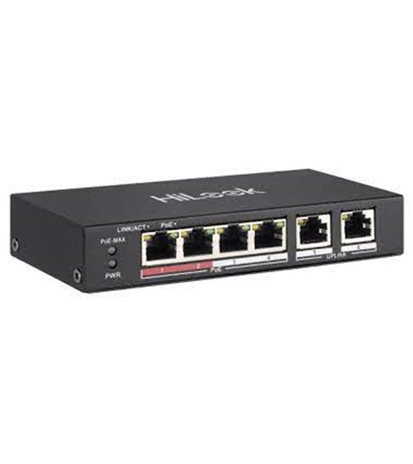 Hilook NS-0106P-35 4 Port PoE, 35W, +2 Port Megabit Uplink Switch