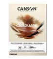 Canson Çizim Bloğu Graduate Mıx Medıa Natural 30 Syf A5 220 GR