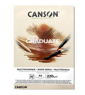 Canson Çizim Bloğu Graduate Mıx Medıa Natural 30 Syf A5 220 GR