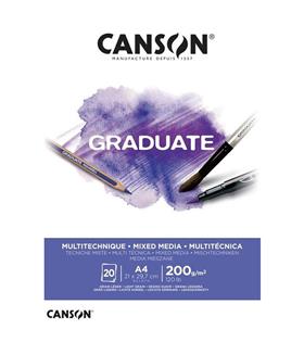 Canson Çizim Bloğu Graduate Mıx Medıa Beyaz 20 Syf A4 200 GR