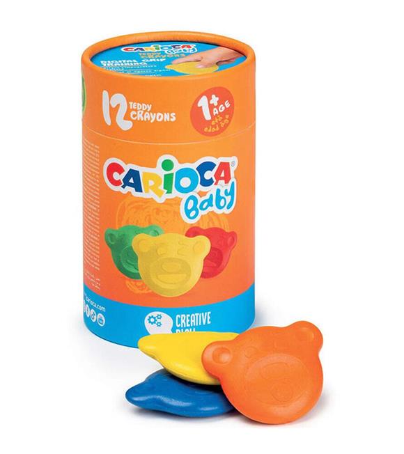 Carioca Teddy Bebek Crayons 12 Li 1+yaş 43957