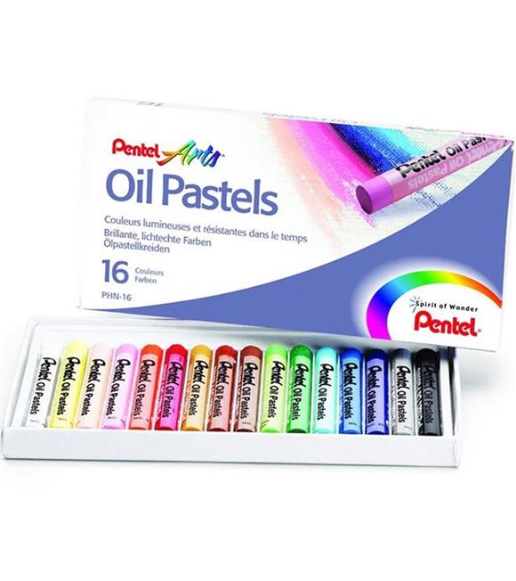 Pentel Yağlı Pastel 16 Renk PHN16