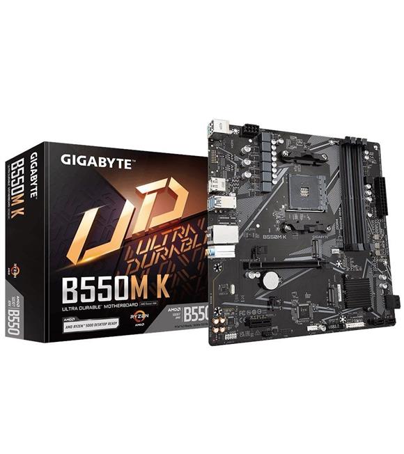 Gigabyte B550M K 4733mhz(OC)DDR4 Soket AM4 M.2 HDMI DP mATX Anakart