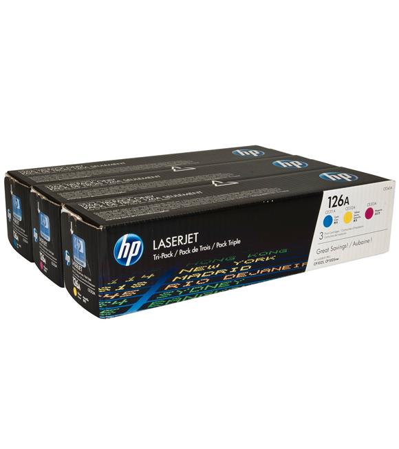 HP 126A Mavi-Kırmızı-Sarı 3lü Takım Toner CF341AM CE311A-CE312A-CE313A
