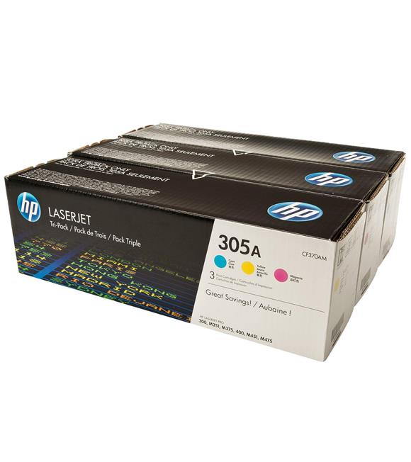 HP 305A Mavi-Kırmızı-Sarı 3lü Takım Toner CF370AM CE411A-CE412A-CE413A