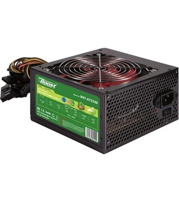 PowerBoost BST-ATX350R 350w, PPFC 12cm Kırmızı Fanlı ATX PSU (Retail Box)_1