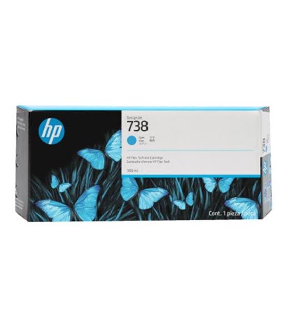 HP 738 Cyan Mavi 300ML Plotter Kartuşu 676M6A