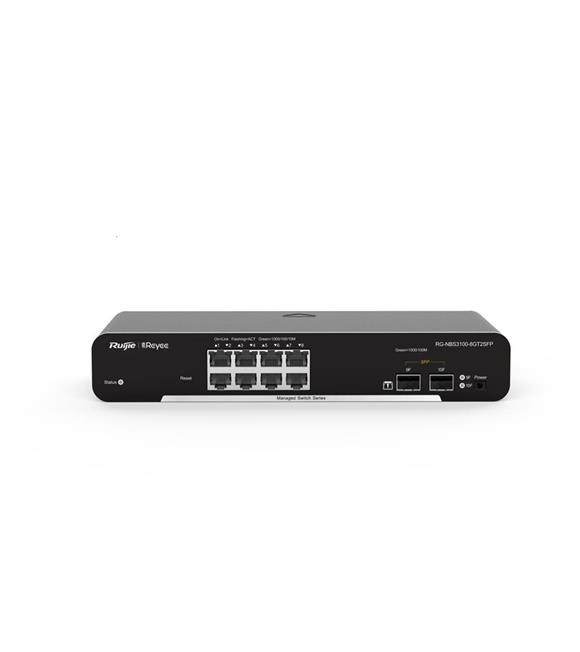 Ruijie RG-NBS3100-8GT2SFP 8-Port Gigabit L2 Managed Switch, 8 Gigabit RJ45 Ports,2 SFP Slots