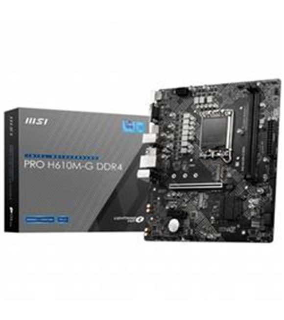 MSI PRO H610M-G DDR4 SOKET 1700 DDR4 3200(OC) PCI-E GEN 4 M.2 USB3.2 1X 1G LAN MATX  ANAKART