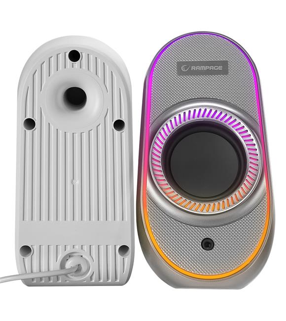 Rampage RMS-X3 2.0 6W Bluetooth Özellikli Beyaz Multimedia RGB Işıklı Gaming USB Speaker