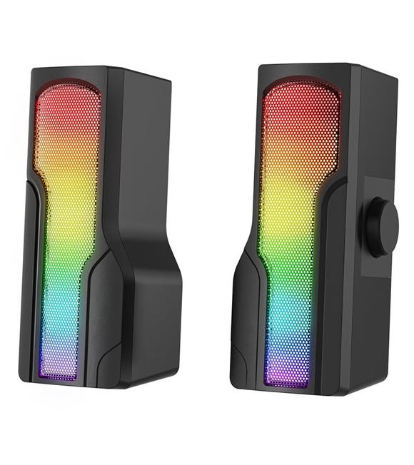 Rampage Arty X13 2.0 Bluetoothlu Rms 3W-2 RGB Işıklı Multimedia Usb 5V 45dB Gaming Oyuncu Speaker