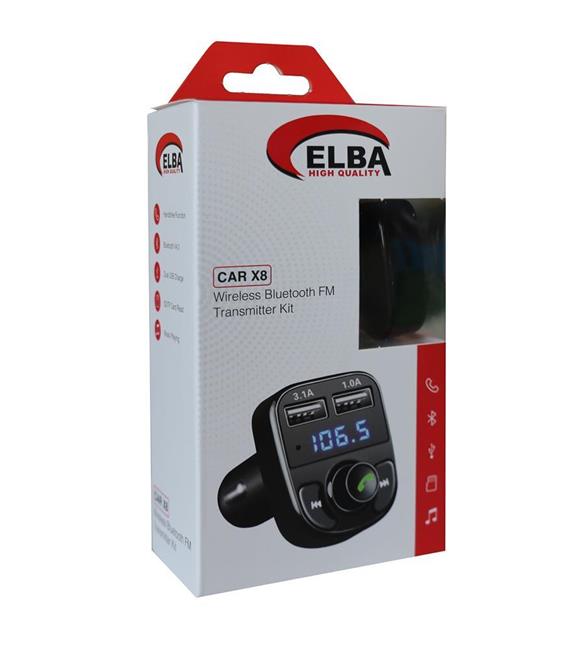 Elba Car X8 2Usb Wireless Bluetooth Fm Transmitter Kit