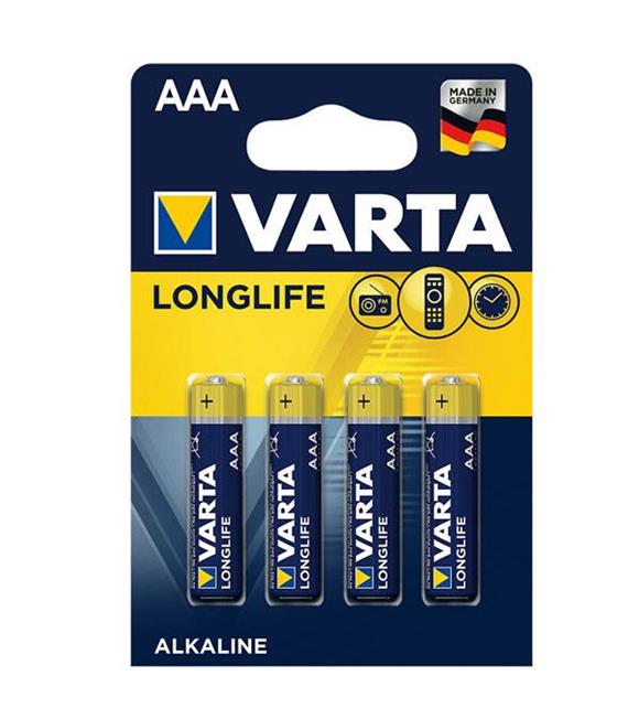 Varta Alkalin İnce Kalem Pil (AAA) Long Life Extra 4 LÜ