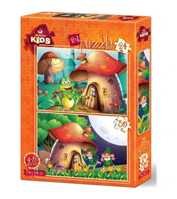 Art Puzzle 24+35 Parça Mantar Ev 4493