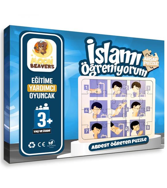 Moon Beavers İslamı Öğreniyorum Puzzle Serisi - 3 Kız Abdest