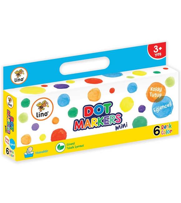 Lino Boyama Kalemi Dot Markers Mini 6 Lı LN-506