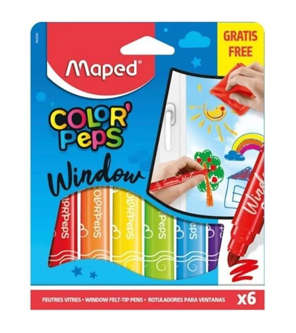 Maped Color Peps Cam Boyası Keçeli Kalemi 6 Lı 844820